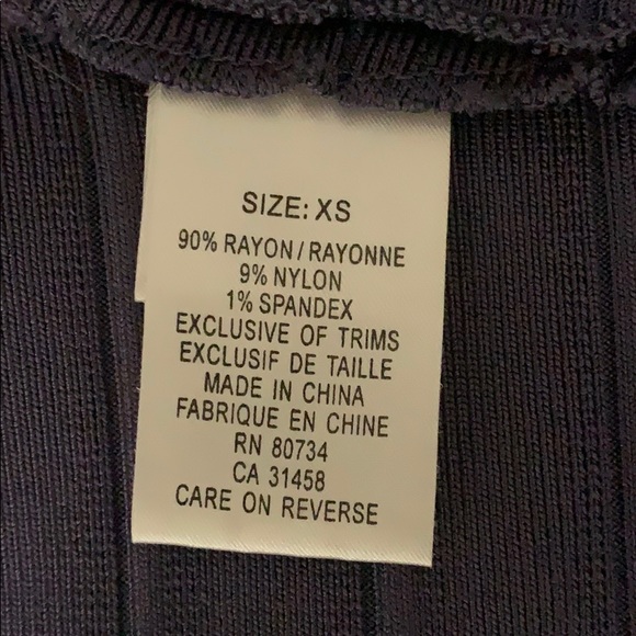 HERVÉ LÉGER Zip-front bandage dress indigo blue - Picture 16 of 16